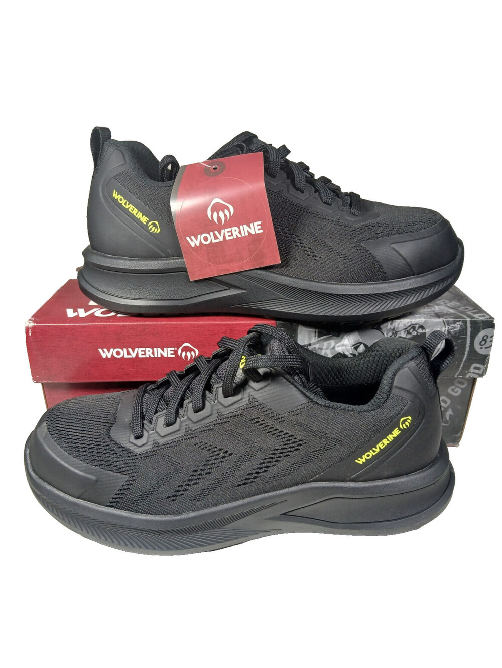 Wolverine Womens Work Shoes Safety Toe Oil Slip Resistant Black SZ. 9.5M NEW